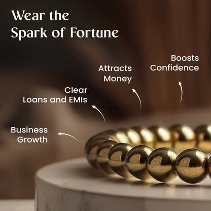 Dhan Yog(Money Magnet) - Golden Pyrite Bracelet – Natural Stone for Wealth & Money Magnet