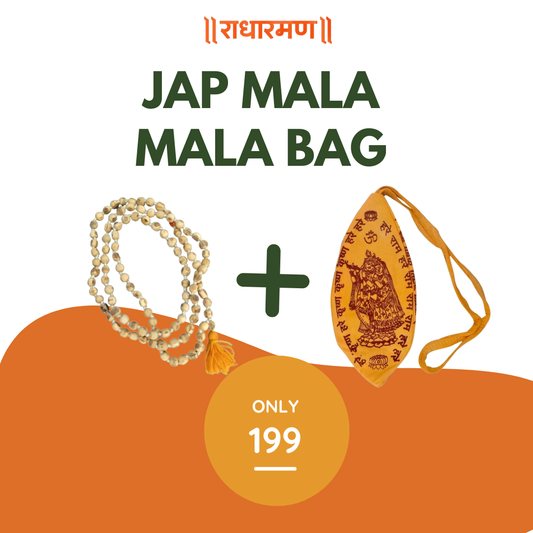 Jap Mala + Mala Bag Combo from Vrindavan