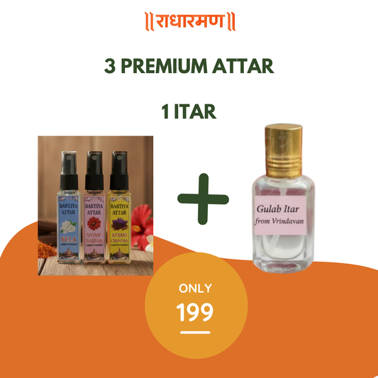 3 Premium Attar + 1 Gulab Itar Combo