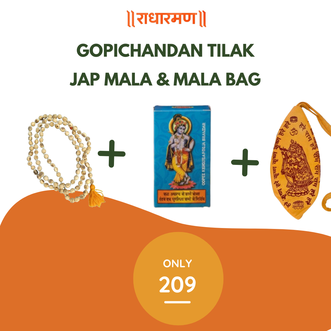 Gopichandan Tilak + Jap Mala + Mala Bag Combo