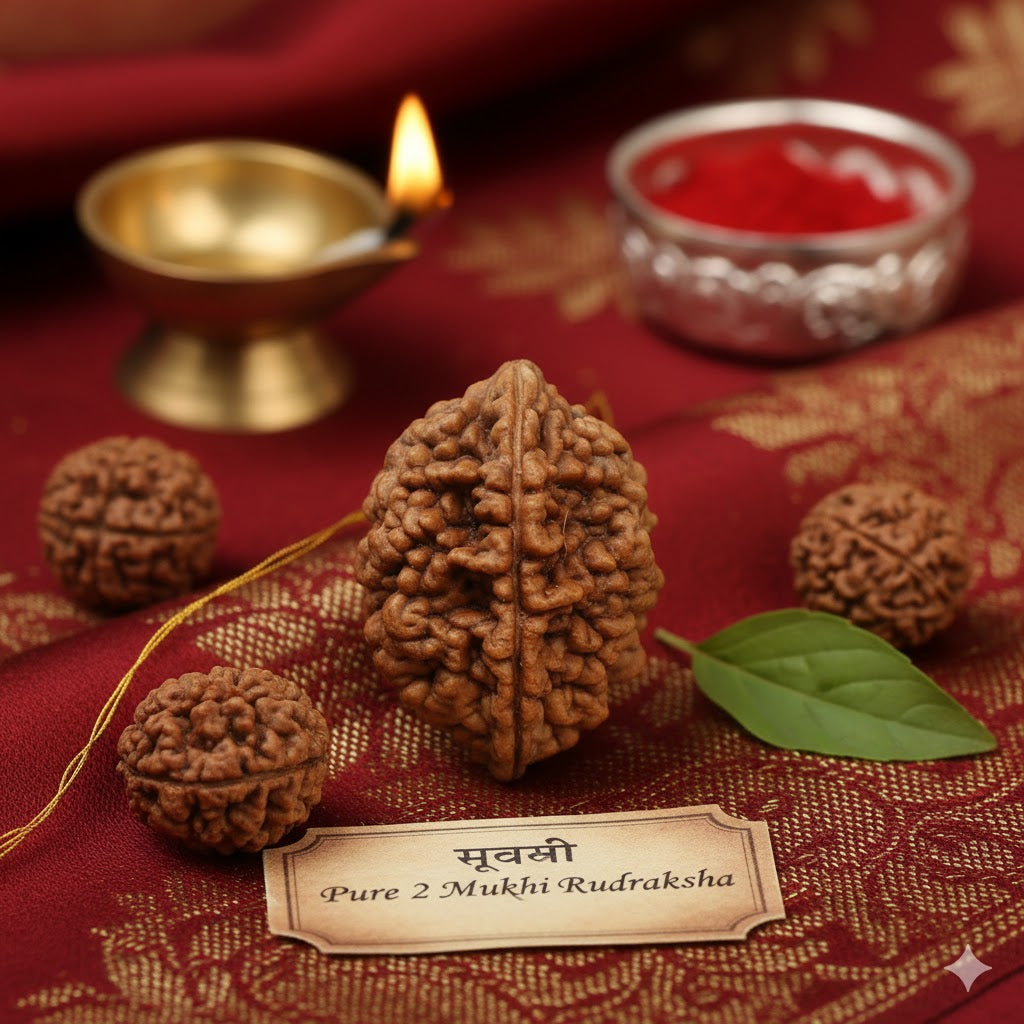 2 Mukhi Pure Rudraksh - Vrindavan - Shri Radharaman Shop