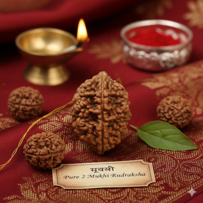 2 Mukhi Pure Rudraksh - Vrindavan - Shri Radharaman Shop